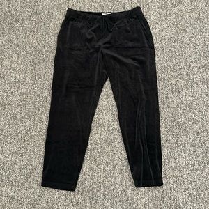 Lou & Gray Black Velour Pants Sz L
